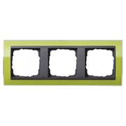 Рамка 3-пост, Gira Event Clear для центральных вставок цвета "антрацит" зеленый