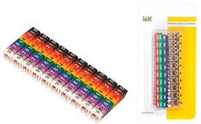 IEK Маркер МКН комплект цифр "0-9" 4 мм2 (100шт/упак)