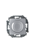 Simon 15 Алюминий Светорегулятор поворотно-нажимной, 500Вт, 230В, винт.зажим