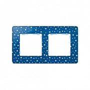 Simon 82 Detail Сине-фиолетовый, звезды Рамка 2-ая