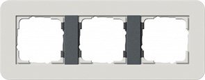 Gira серия E3 Светло-серый/антрацит Рамка 3-ая