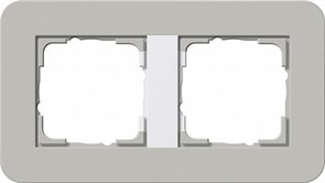 Gira серия E3 Серый/белый глянцевый Рамка 2-ая