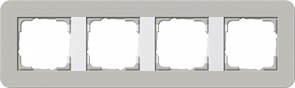 Gira серия E3 Серый/белый глянцевый Рамка 4-ая