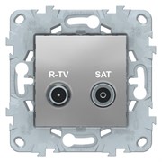 Розетка телевизионная оконечная ТV-SAT, Schneider Electric, Серия Unica New, Алюминий