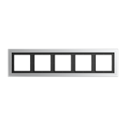 Рамка пятерная для горизонтального/вертикального монтажа Jung LS design Алюминий ALD2985-L