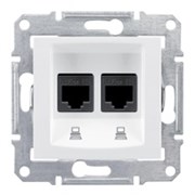 Sedna Бел Розетка компьютерная 2-ая RJ45 кат. 6 UTP (SDN4800121)