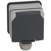 Legrand Plexo Серый Переключатель 1-клавишный,накладной,в сборе,10А, IP66 (Легранд Плексо). 090460 Legrand Plexo Серый Переключатель 1-клавишный,накладной,в сборе,10А, IP66 (Легранд Плексо). 090460