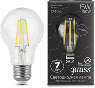 Лампа Gauss LED Filament Graphene A60 E27 15W 4100К 1/10/40