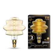 Лампа Gauss Led Vintage Filament Flexible BD180 8W 560lm E27 180*250mm Golden 2400K 1/4