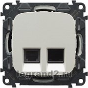 Розетка RJ11+RJ45 Кат.6 UTP 
                        Legrand Valena Allure (жемчуг)