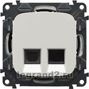 Розетка RJ11+RJ45 Кат.6 UTP 
                        Legrand Valena Allure (белый)