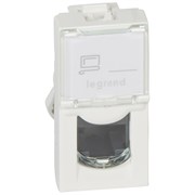 Legrand Mosaic Розетка RJ45 UTP кат.5Е 1мод. бел. 076551