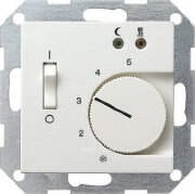 Терморегулятор теплого пола, механический, Матовый белый (AFTR231PLWWM+FTR231U)