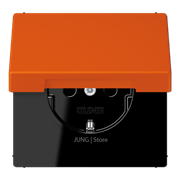 SCHUKO®-розетка с откидной крышкой и со встроенной повышенной защитой от прикосновения orange vif