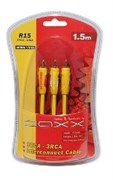 Кабель компонентный 3RCA-3RCA DAXX R15-15 (1,5 метра) Кабель компонентный 3RCA-3RCA DAXX R15-15 (1,5 метра)