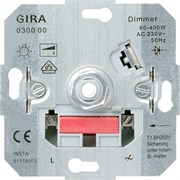 Gira Мех Светорегулятор поворотный 400W для л/н (030000)