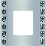 Рамка 1-ая Fede Crystal De Luxe Velvet Серебро FD01271CB IP20