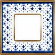 Рамка 1-ая Fede Vintage Porcelain Blue Lys/Светлое золото FD01341AZOB IP20