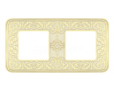 Рамка 2-ая Fede Emporio Gold White Patina FD01372OP IP20