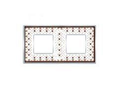 Рамка 2-ая Fede Vintage Porcelain Brown Lys/Светлый хром FD01342MACB IP20