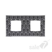 Рамка 2-ая Fede Vintage Tapestry Decor Noir/Светлый хром FD01322DNCB IP20