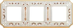 Рамка 3-ая Fede Palace Siena Gold White Patina FD01353OPCL IP20