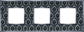 Рамка 3-ая Fede Vintage Tapestry Decor Noir/Светлый хром FD01323DNCB IP20