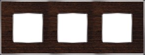 Рамка 3-ая Fede Vintage Wood Венге/Хром FD01313WCB IP20