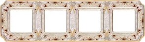 Рамка 4-ая Fede Palace Firenze Gold White Patina FD01364OPCL IP20
