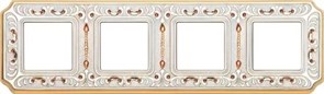 Рамка 4-ая Fede Palace Siena Gold White Patina FD01354OPCL IP20