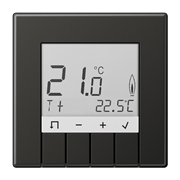 Терморегулятор теплого пола, электронный,  Антрацит (TRUDAL231AN)