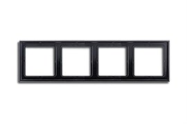 Рамка четверная, для горизонтального/вертикального монтажа Jung LS 990 Черный LS984sw
