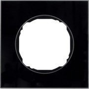 Рамка одноместная плоская черное стекло 10112609 Berker R8