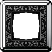 Рамка Gira ClassiX Art одноместная Хром-Чёрный 0211682