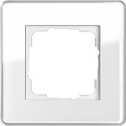 Рамка 1-пост, Gira Esprit Glass C белое стекло 0211512