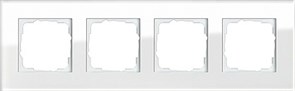 Рамка 4-пост, Gira Esprit Белое стекло 021412