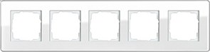 Рамка 5-пост, Gira Esprit Glass C Белое стекло 0215512