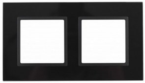 2 постовая рамка черная ЭРА Элеганс 14-5102-05