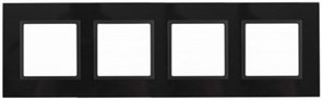 4 постовая рамка черная ЭРА Элеганс 14-5104-05