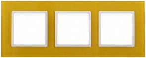 3 постовая рамка желтая ЭРА Элеганс 14-5103-21