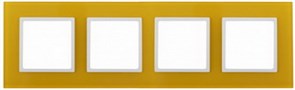 4 постовая рамка желтая ЭРА Элеганс 14-5104-21