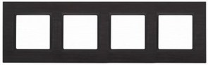 4 постовая рамка черная ЭРА Элеганс 14-5204-05