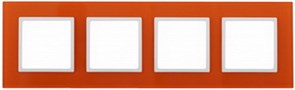 4 постовая рамка оранжевая ЭРА Элеганс 14-5104-22