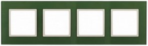 4 постовая рамка зеленая ЭРА Элеганс 14-5104-27
