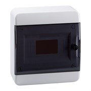 Корпус пластиковый Навесной OptiBox P-BNK-2-08-IP41 Прозрачная черная дверь
