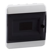 Корпус пластиковый Встраиваемый OptiBox P-BVK-2-08-IP41 Прозрачная черная дверь