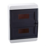 Корпус пластиковый Навесной OptiBox P-BNK-2-24-IP41 Прозрачная черная дверь