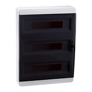 Корпус пластиковый Навесной OptiBox P-BNK-2-54-IP41 Прозрачная черная дверь