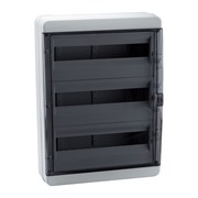 КЭАЗ Корпус пластиковый Навесной OptiBox P-BNK-3-54-IP65 Прозрачная черная дверь