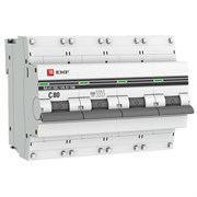 EKF PROxima ВА 47-100 Автоматический выключатель  (С) 4P 80А 10kA mcb47100-4-80C-pro